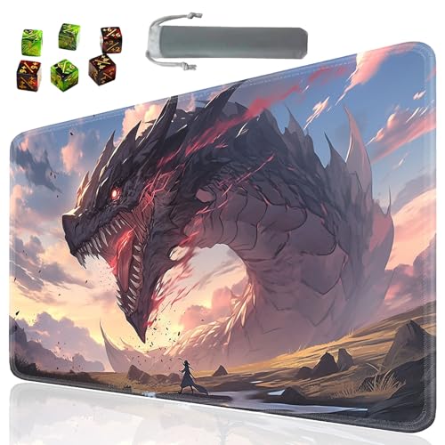 Board Game for TCG Playmat Table Mats Games Size 60X35 cm Mousepad Compatible for MTG RPG CCG Trading Card Game Play mats with 6 Dice (Playmat 116) - color: Sotw-playmats-1-116