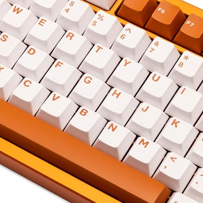 KEEBMONKEY WOBKEY Rainy 75 Aluminum HMX/JWK Switches Mechanical Keyboard with Superior Acoustics, Wired, BT, 2.4G Wireless Connectivity (Pro Orange(Mirrored Glass Weight)) - style: Pro Orange(Mirrored Glass Weight)
