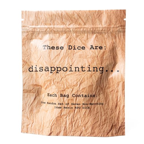 These Dice are Disappointing | Sir GameAlot Set of 7 Random Unremarkable Polyhedral Resin Dice | Dungeons and Dragons (D&D) and Other Role Playing Games (RPG)