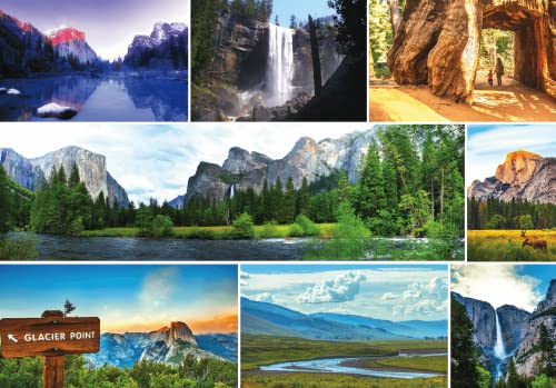 Yosemite National Park Puzzle 1000 Piece Jigsaw for Adults | Featuring El Capitan, Half Dome, Yosemite Falls & more - for national park lovers - style: Yosemite Puzzle 1000pc