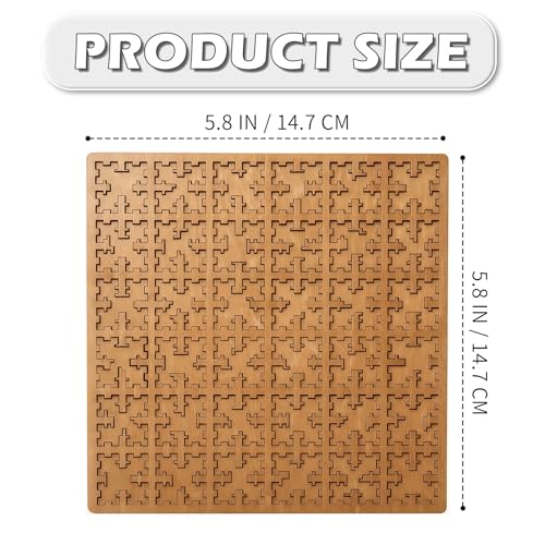 Fractal Tray Puzzle, Fractal Puzzles for Adults, Irregular Wooden Jigsaw, Mind Bending Hilbert Curve Puzzle, Challenging Portable Brain Training Game (GeoPuzzle) - style: GeoPuzzle