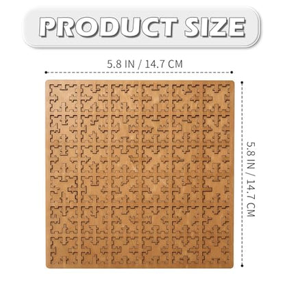 Fractal Tray Puzzle, Fractal Puzzles for Adults, Irregular Wooden Jigsaw, Mind Bending Hilbert Curve Puzzle, Challenging Portable Brain Training Game (GeoPuzzle) - style: GeoPuzzle
