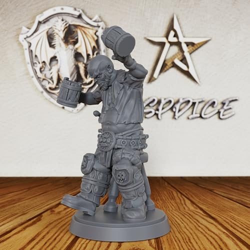 Drunken Orcs Unpainted Miniature, DND Minis for Dungeons and Dragons, Fantasy Tabletop RPG Game Figurine, TTRPG Role Playing Accessory, Ideal for DMS & Tavern Encounters-AS476