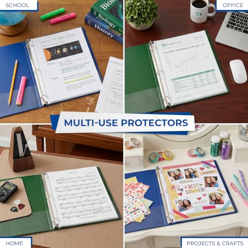 Samsill 30 Pack Heavy Duty Sheet Protectors, Non-Glare, 8.5x11 Inch Page Protectors for 3 Ring Binder, Letter Size Protectors, Reinforced Holes, Non-Glare Document Sleeve, Top Loading, Acid Free - size: 30 Pack, style: Non-Glare