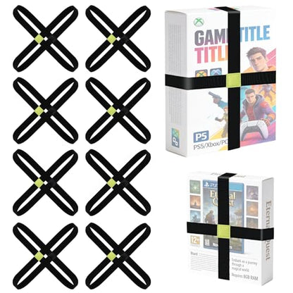 8Pcs Board Game Elastic Box Bands,Durable & Equipped With Anti-Slip Design To Keep Your Board games, Tabletop games,Card games,RPGs & Other Items Remain Closed During Travel & Storage Without Rubbing