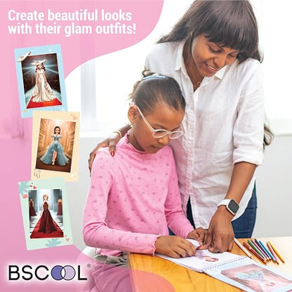 Fashion Sticker Book for Kids Girls Activity Design | Dress up runway activity with guided design pages sparks creativity; perfect for little designers ages 5 and up. - color: Sticker Dress Up Fashion Runway