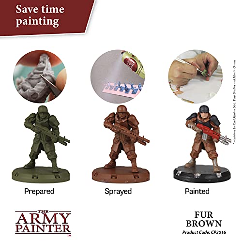 The Army Painter, Colour Primer Fur Brown, 400 ml spray acrilico | Primer spray base per miniature e modellismo, plastica Wargames, DnD e Warhammer - color: Fur Brown