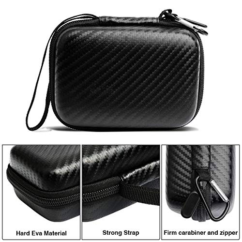 Jiusion Hard Case for Carson MicroBrite Plus Pocket Microscope (MM-300 or MM-300MU) and MicroFlip (MP-250 or MP-250MU) Travel Storage Carrying Include Carabiner and Strap - size: For MM-300 and MP-250