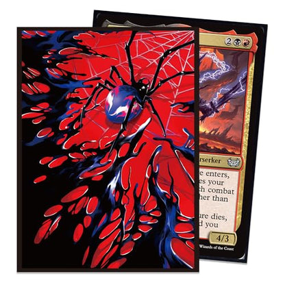 Kabinka MTG Card Sleeves -Spider 100 Standard Size Pack Clear Front & Matte Finish Back MTG Sleeves for Magic The Gathering TCG - color: Spider