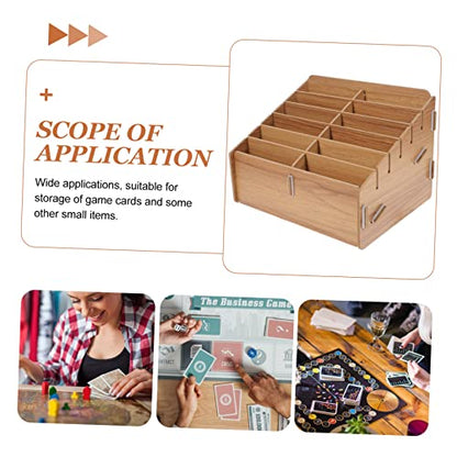 CHILDWEET Decks Card Wooden Organizer Card Sorting Tray Playing Game Holder Storage Organizer