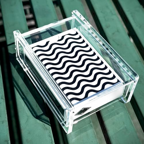 Single Deck Acrylic Playing Card Case/Holder, Clear Storage Playing Card Box - Fits Most Standard Size Playing Cards and Bridge Size Cards - color: Single Deck