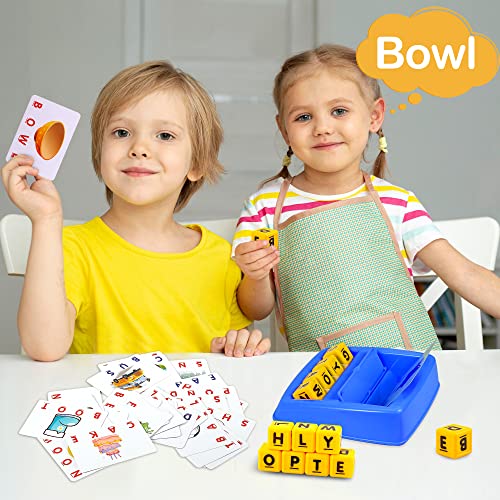 Fenikso Matching Letter Game, Alphabet Spelling & Reading Words, Objects & Color Recognition, Early Learning Educational Toy for Preschool & Kindergarten Kids Over 3-8 Years Old, Best Gifts - color: Blue
