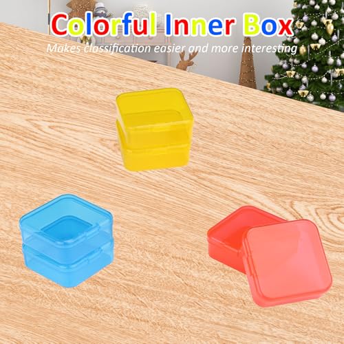 Mathtoxyz Bead Organizer Box(Red,Yellow,Blue), 62Pcs Small Bead Organizers and Storage Plastic Cases Mini Clear Containers Boxes with Hinged Lid and Rectangle for Bracelet Making DIY Jewelry Craft - size: BlueRedYellow - 2P