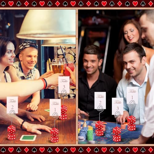 3 Pcs Dice Table Number Casino Game Kit,Red, White - color: Red, White