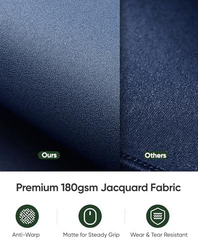 ALOANES Non-Slip Extended Mouse Pad Office&Home Desk Mat Stitched Edge | Dark Blue Waterproof Jacquard Mousepad for Keyboard, Computer Game 27.6"x11.8"x0.12" - color: Dark Blue, size: 27.6L x 11.8W inches