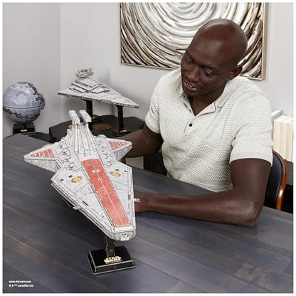 4D Build Star Wars Deluxe Venator-Class Star Destroyer 3D Model Kit, Star Wars Collectibles & Desk Decor, Adult Puzzle, Building Toys, 288 Pieces, 3D Puzzles for Ages 12 & Up - style: Deluxe Venator-Class Star Destroyer 288 pcs