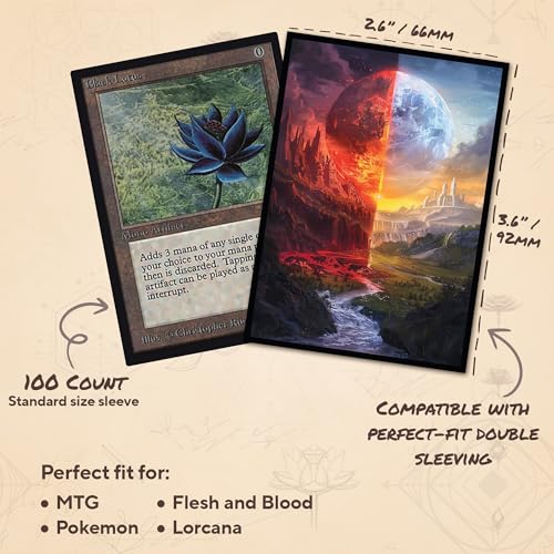 White Red - MTG Card Sleeves, 104ct, Standard Size, Smooth | Perfect for Double Sleeving, Smudge Resistant Matte Back, Standard 66x92mm - Compatible with Magic The Gathering & TCG Cards - color: White Red