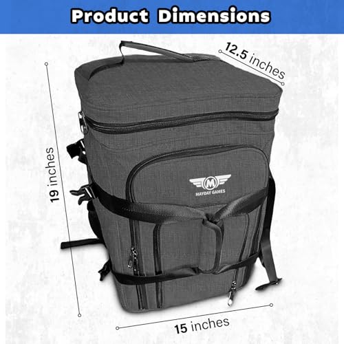 Ultimate Board Game Travel Bag – Durable Storage Case for Up to 10 Games, Water-Resistant, Adjustable Strap & Handles – Perfect for Game Nights, Conventions & Tournaments (Parent) (Charcoal Grey) - color: Charcoal Grey
