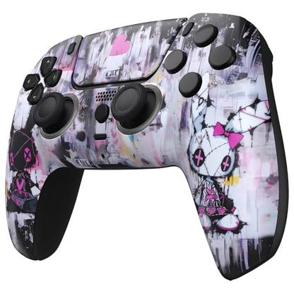 ProControllers LLC Custom Wireless Controller for PS5 - Hand Airbrushed & Multiple Designs Available (Evil Bunny) - color: Evil Bunny