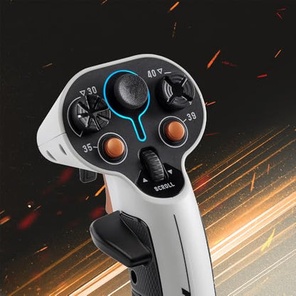 Thrustmaster Sol-R1 Hall-Effect Space Combat Flight Sim Joystick - PC | 44 programable actions buttons, detachable ambidextrous grip, central throttle, 2 triggers, ministick, backlit design - style: Sol-R1 Flight Stick