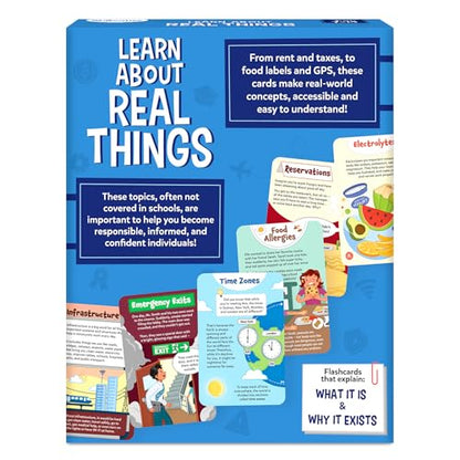 Skillmatics Flashcards for Kids – Learn About Real Things | 70 Cards, Money, Taxes & Practical Life Skills Schools Don't Teach, For Homeschool & Middle School, Gift for Tweens Ages 7–14
