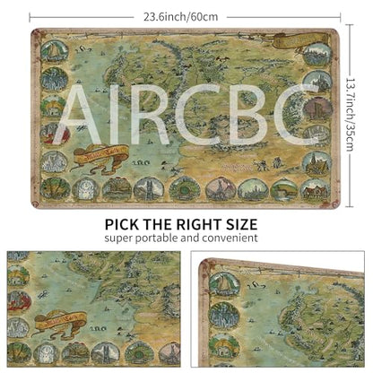 MTG Playmat Non-Slip Rubber Backing Printing Commander Board Game Desk Mat Duel Mat TCG PTCG Playmat 24x14 inches and Free Storage Bags - color: Map-3, size: 24"X14"