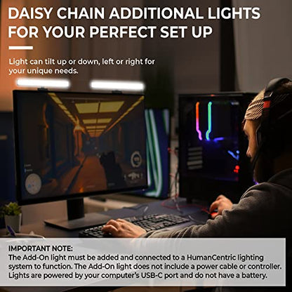HumanCentric Video Conference Lighting - Webcam Light for Streaming, LED Monitor and Laptop Light for Video Conferencing, Zoom Lighting for Computer, Upgrade Light for Zoom Meetings, Single Kit - size: Single Kit