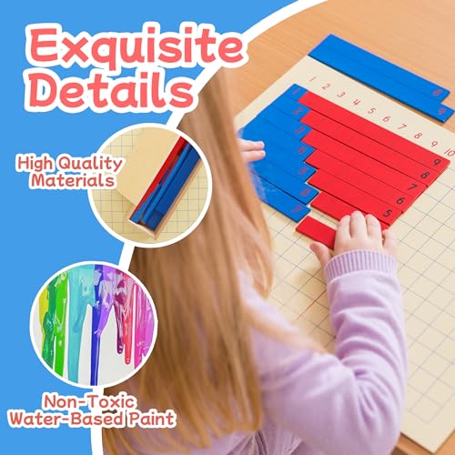 MONTESSORI OUTLET Addition Strip Board for 3-6 Years Montessori Education at School and Home - style: Addition Strip Board