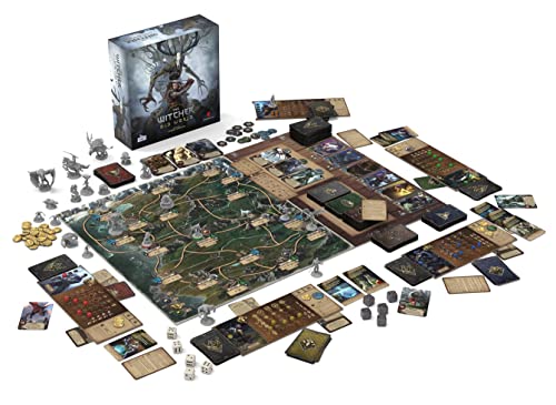 The Witcher Old World Deluxe Edition Board Game - Fantasy & Adventure Strategy Game for Adults, Ages 14+, 1-5 Players, 90-150 Min Playtime, Made by Go On Board