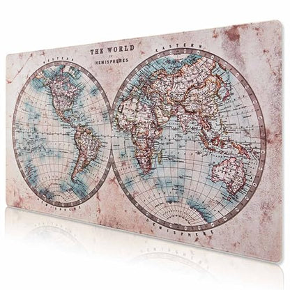 Big Mouse Pad Gaming, Stitch Mouse Pad, Pad for Keyboard and Mouse, Large Mouse Mat, Spill-Proof Surface and Anti-Skid Base, XXL 31.5” x 15.8” 80 x 40cm - color: Map 2, size: 31.5L x 15.8W inches