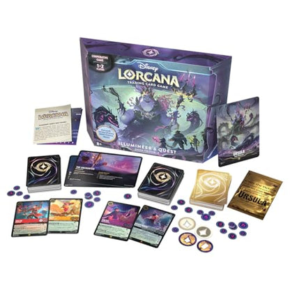 Ravensburger Disney Lorcana TCG: Illumineer's Quest – Deep Trouble | Cooperative Adventure Against Ursula | Includes Exclusive Cards & Playmat | Solo or Team Play | Ages 8+
