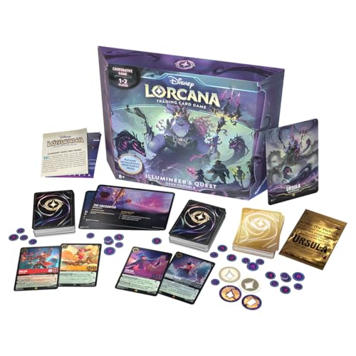 Ravensburger Disney Lorcana TCG: Illumineer's Quest – Deep Trouble | Cooperative Adventure Against Ursula | Includes Exclusive Cards & Playmat | Solo or Team Play | Ages 8+