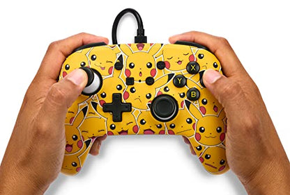 PowerA Enhanced Nintendo Switch and Switch 2 Wired Controller - Pikachu Moods, Gamepad, game controller, wired controller, officially licensed - color: Pikachu Moods