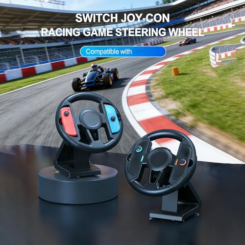 GOWENIC Game Controller Steering Wheel Table Attachment, Replacement Racing Wheel with Suction Cup Mount for 2, Stable Support Steering Stand for Racing Games