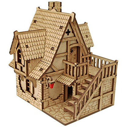 TowerRex Village DND Terrain 28mm Terrain DD Table Fantasy Miniature for Warhammer, Pathfinder, D&D