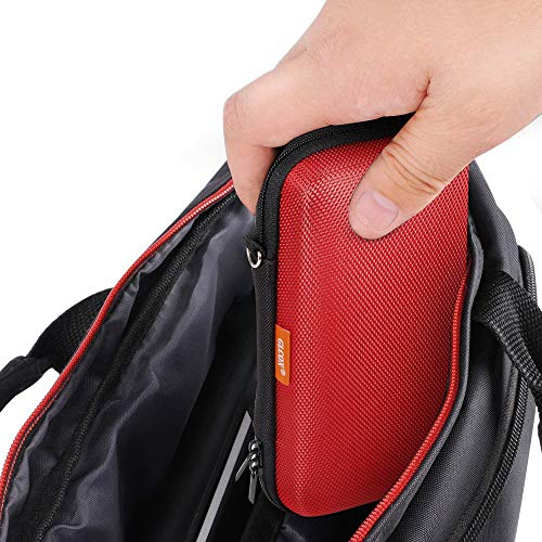 Hard Protective Travel Case, Shockproof EVA Electronic Organizer | Fits Anker, Jackery, RAVPower Power Bank, Cell Phones, GPS, Cables, Car Accessories, Travel Gadgets,Red - color: Red