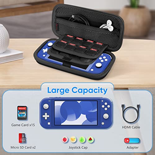 FINTIE Shockproof Carrying Case for Nintendo Switch Lite 2019 | Hard Shell Protective Cover, Portable Travel Storage Bag, Game Card / Micro SD Card Slots, Inner Pocket, Dont Touch - color: dont touch