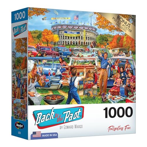 RoseArt - Back to The Past - Tailgating Fun - 1000 Piece Jigsaw Puzzle for Adults - style: Tailgating Fun
