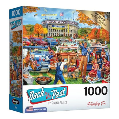 RoseArt - Back to The Past - Tailgating Fun - 1000 Piece Jigsaw Puzzle for Adults - style: Tailgating Fun