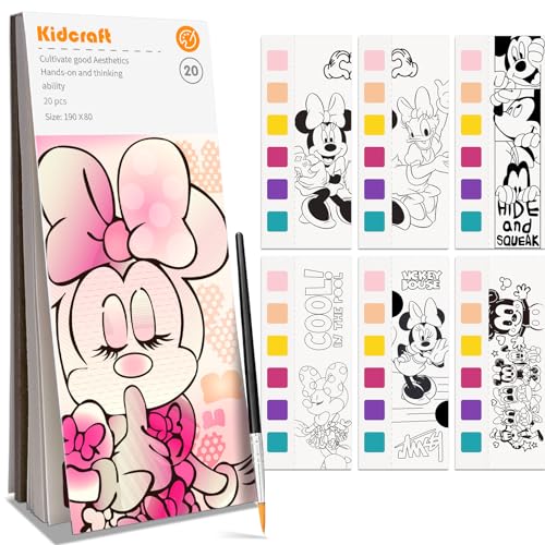 Paint with Water Coloring Books for Kids, Pocket Mess Free Watercolor Painting Kit, Water Color Paint Set Arts and Crafts Gift for Girls Ages 4 5 6 7 8+, Travel Activity Toy - Cartoon - color: Cartoon