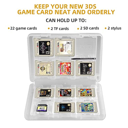3DS Game Holder Card Case, 28-in-1 Game Holder Card Case Compatible with Nintendo NEW 3DS / NEW 3DS XL / 3DS / 3DS XL / DSi / DSi XL / DS / NEW 2DS /NEW 2DS XL / 2DS/ 2DS XL Catridge Storage Box (White) - color: White