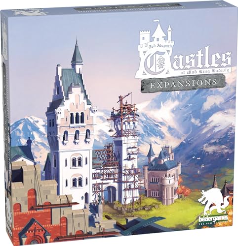 Castles of Mad King Ludwig Expansions – Massive Modular Add-On with Renovations, Secret Passages, Moats, Towers, Royal Decrees, Swan Tokens & 5th Player Support for Ultimate Castle-Building