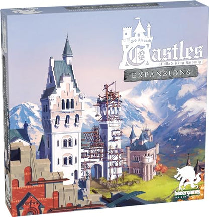 Castles of Mad King Ludwig Expansions – Massive Modular Add-On with Renovations, Secret Passages, Moats, Towers, Royal Decrees, Swan Tokens & 5th Player Support for Ultimate Castle-Building
