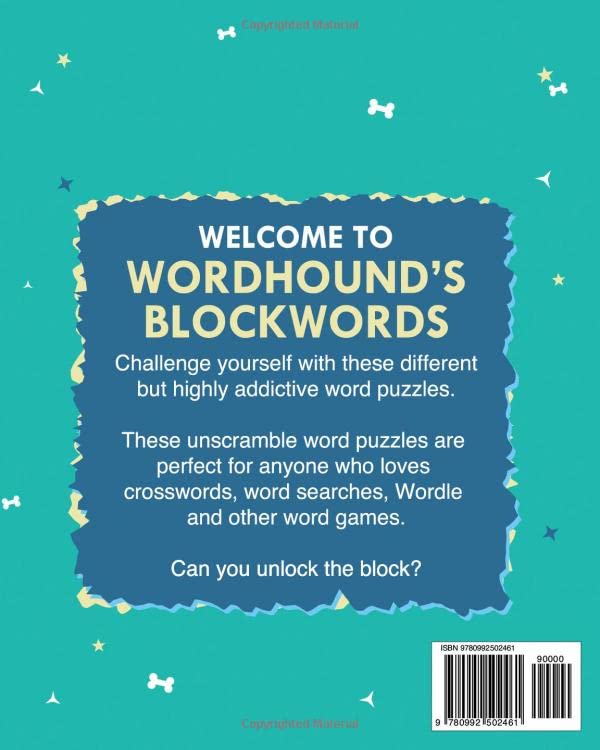 Wordhound's Blockwords: Unscramble Words to Unlock the Block! Fun Word Puzzles and Games for Relaxation and Brain Training for Teens, Adults and Seniors in Large Print and with All Answers Included!