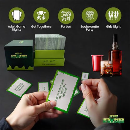 Let's Get Intoxicated –150 Card Adult Drinking Game for Game Night, Parties, & Friends | 21+ Wild Dares, Confessions & Challenges