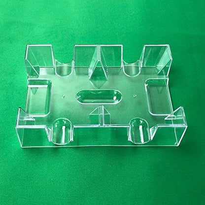 Yuanhe Clear 2 Deck Canasta Playing Card Tray-No Swivel Base - style: 2 Deck