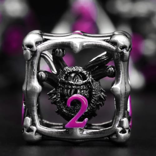 Beholder Dice Set DND, Dragon Eye Dice, ZHOORQI 7PC/Set Polyhedral Dices for Dungeons and Dragons, RPG, Eye Monster DND Gifts (Eye-Purple) - color: Eye- Purple