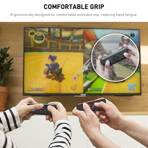GLDRAM Case for Nintendo Switch 2 Joycon Controller, Soft Silicone Skin Protective Cover Shell with 2 Thumb Grips for Joycon 2 - Black - color: Black
