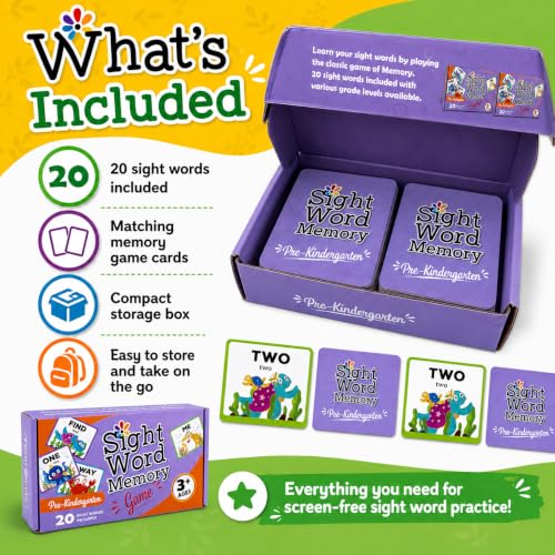 Urban Supply Sight Word Memory Game / Matching Game. Reading & Language Building for Grades Pre-Kindergarten Through Second Grade. Early Children's Educational Learn to Read (Pre-Kindergarten)
