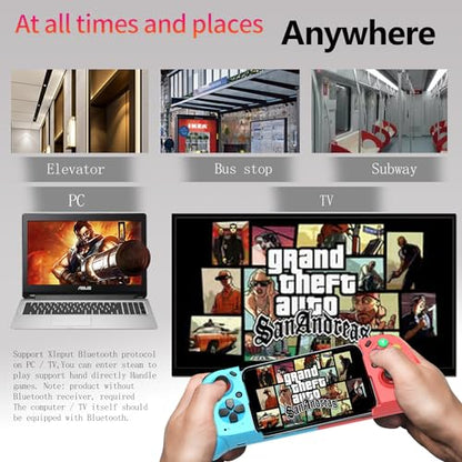 Koiiko Wireless Cloud Gaming Controller for iOS, Android, Windows PC & iPhone/iPad, Steam. Hall & Linear Triggers, E-Sports Handle Gamepad, Bluetooth - Black/Red - color: bluered